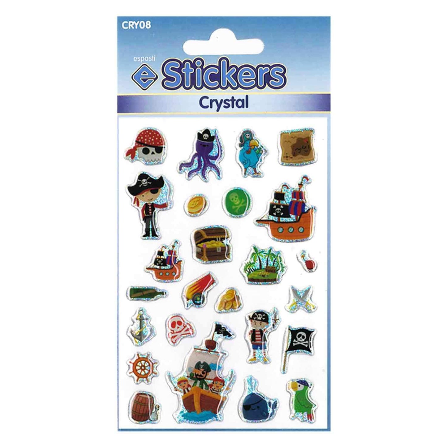 Esposti Pirates Self Adhesive Novelty Stickers - Pack of 10