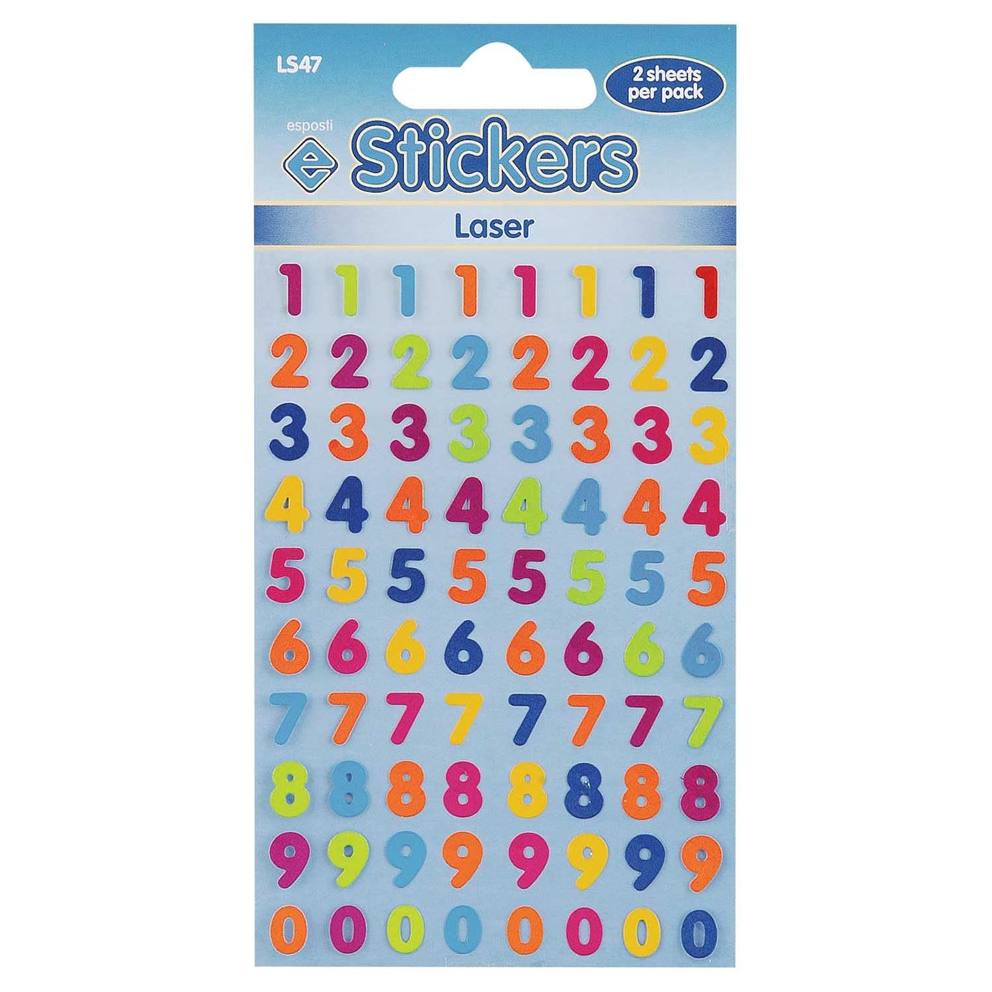 Esposti Laser Numbers Stickers - LS47 - Pack of 10