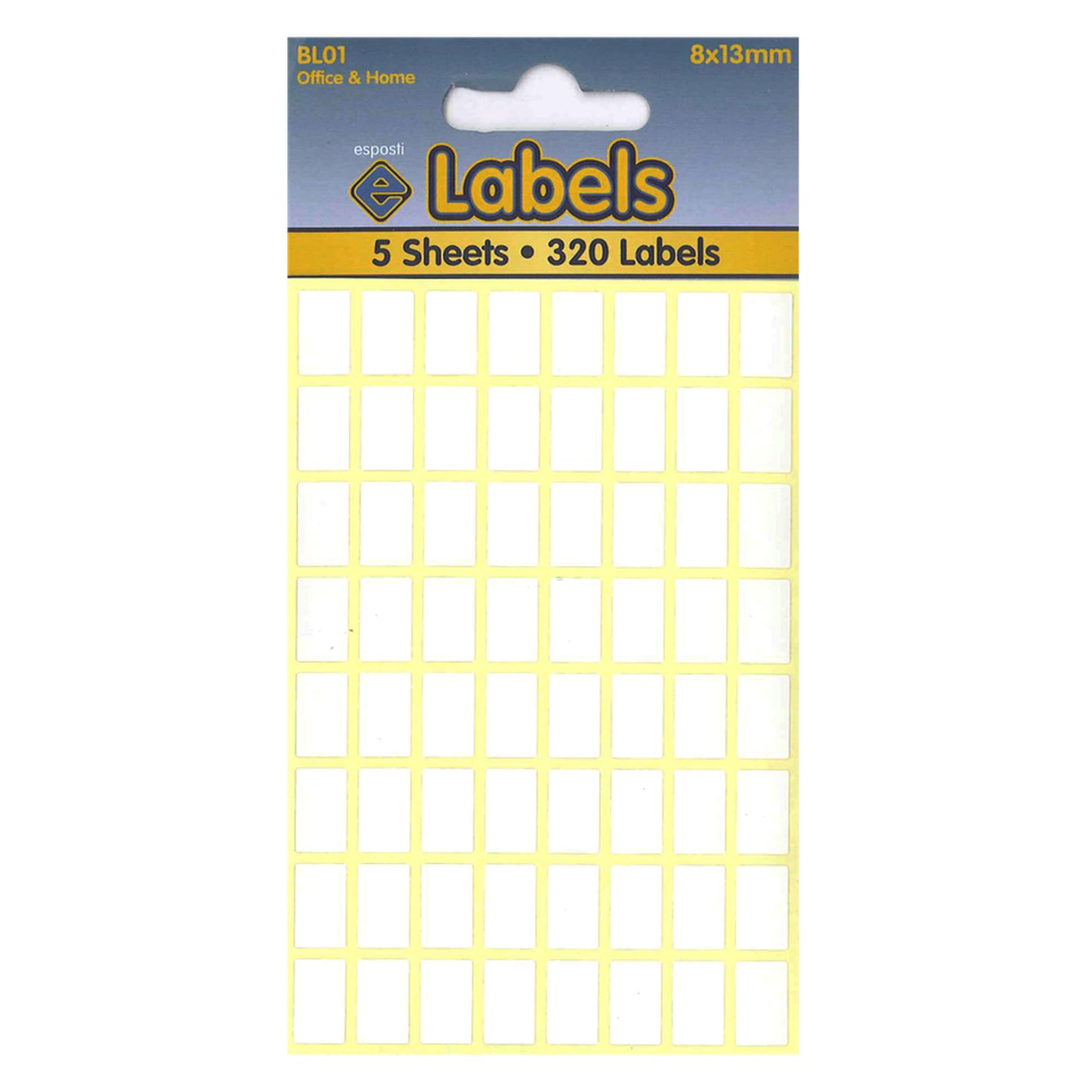 White Label 8 X 13mm Stickers - BL01