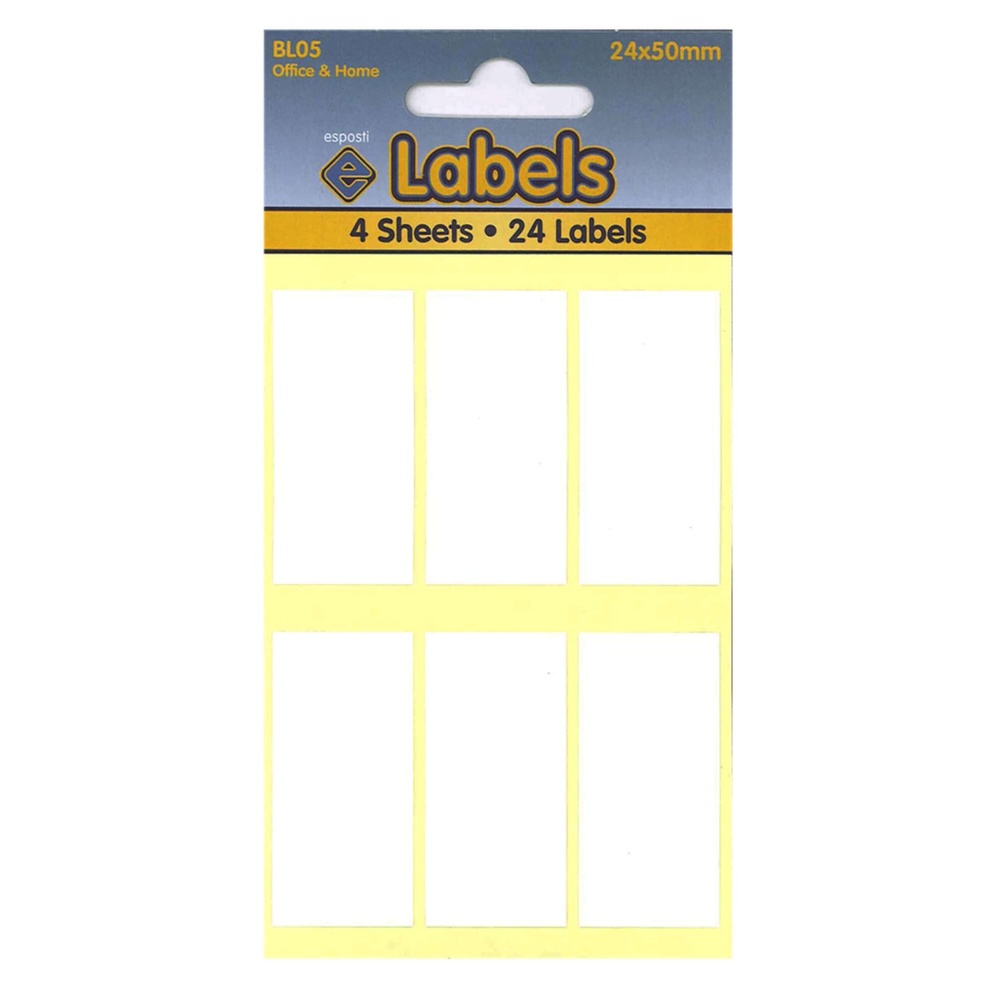 White Label 24 X 50mm Stickers - BL05