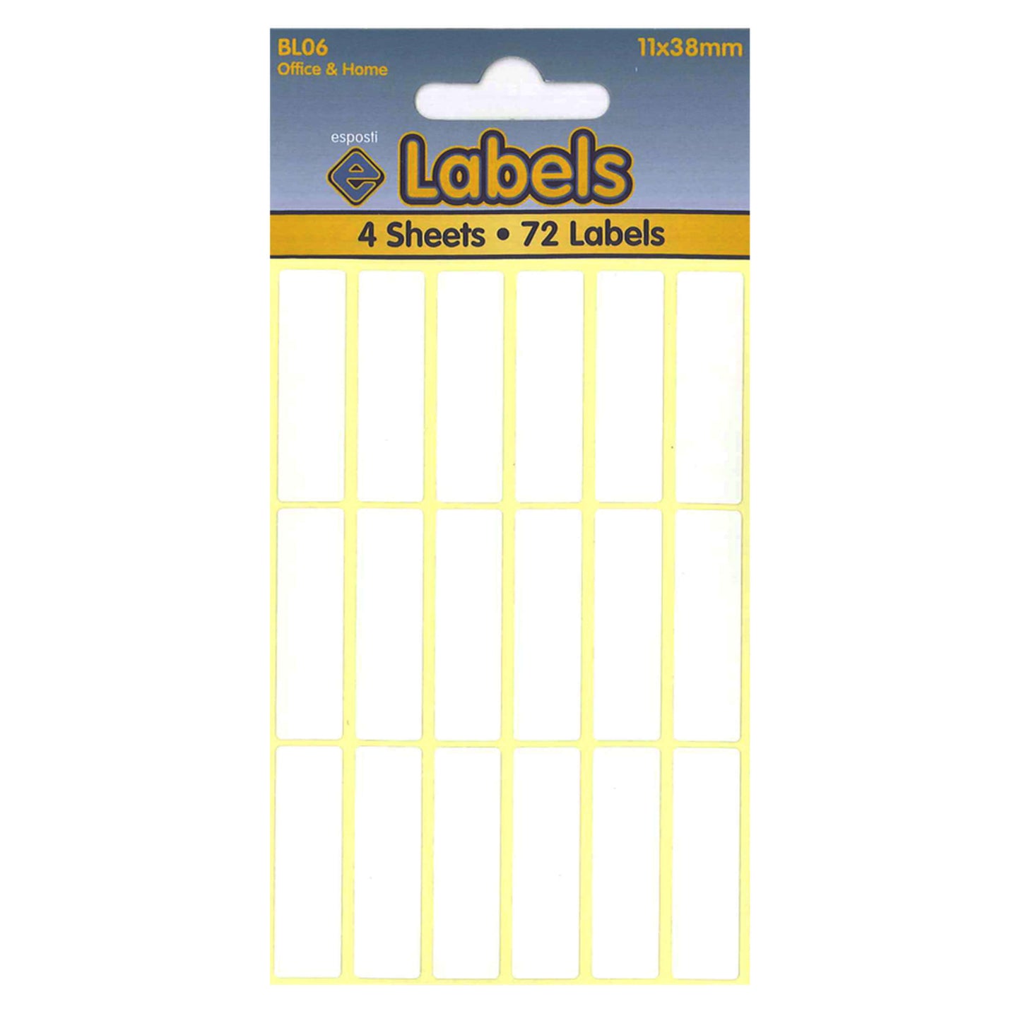 White Label 11 X 38mm Stickers - BL06