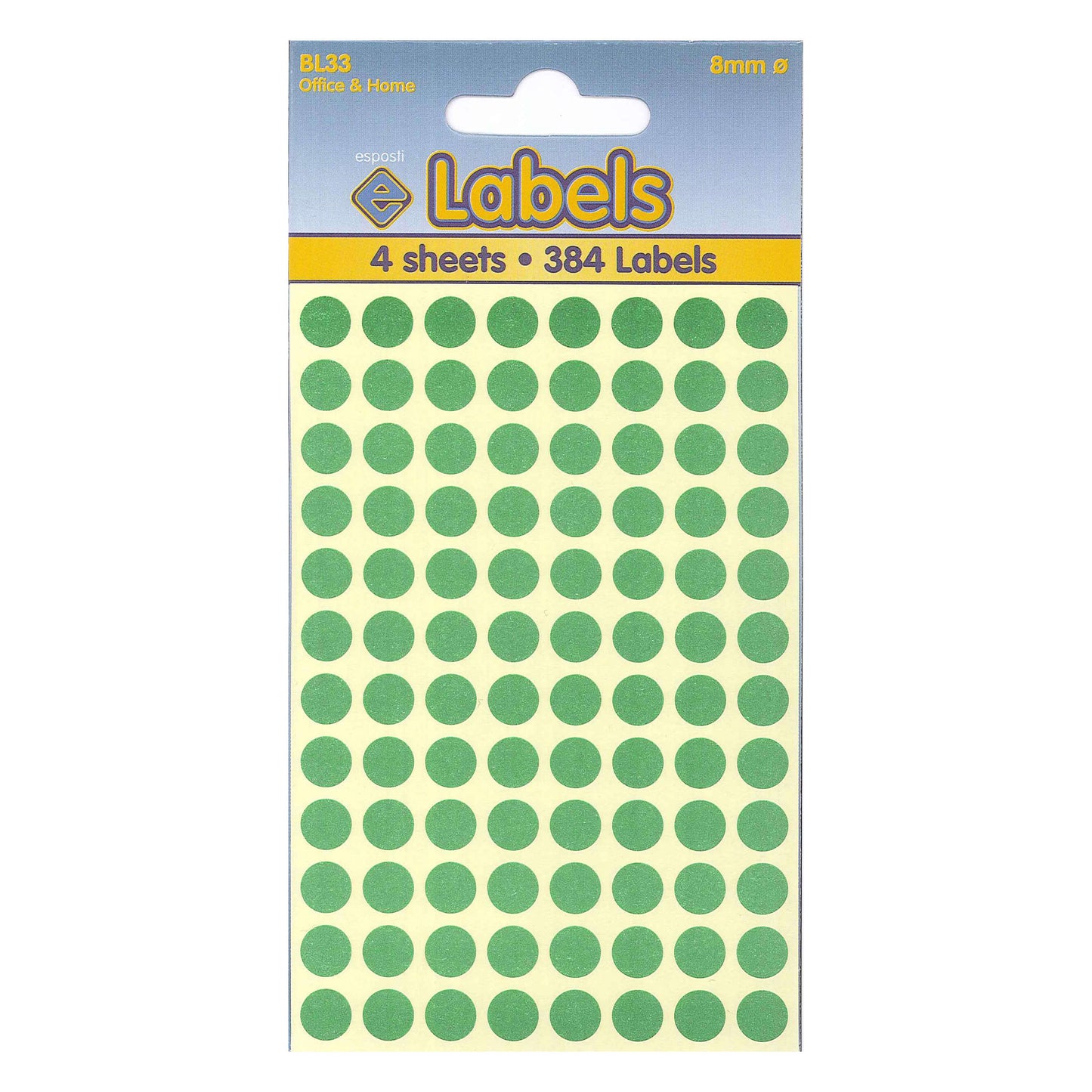 Green Dots 8mm Stickers - BL33
