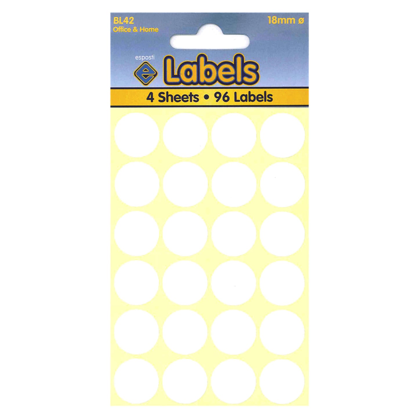 White Dots 18mm Stickers - BL42