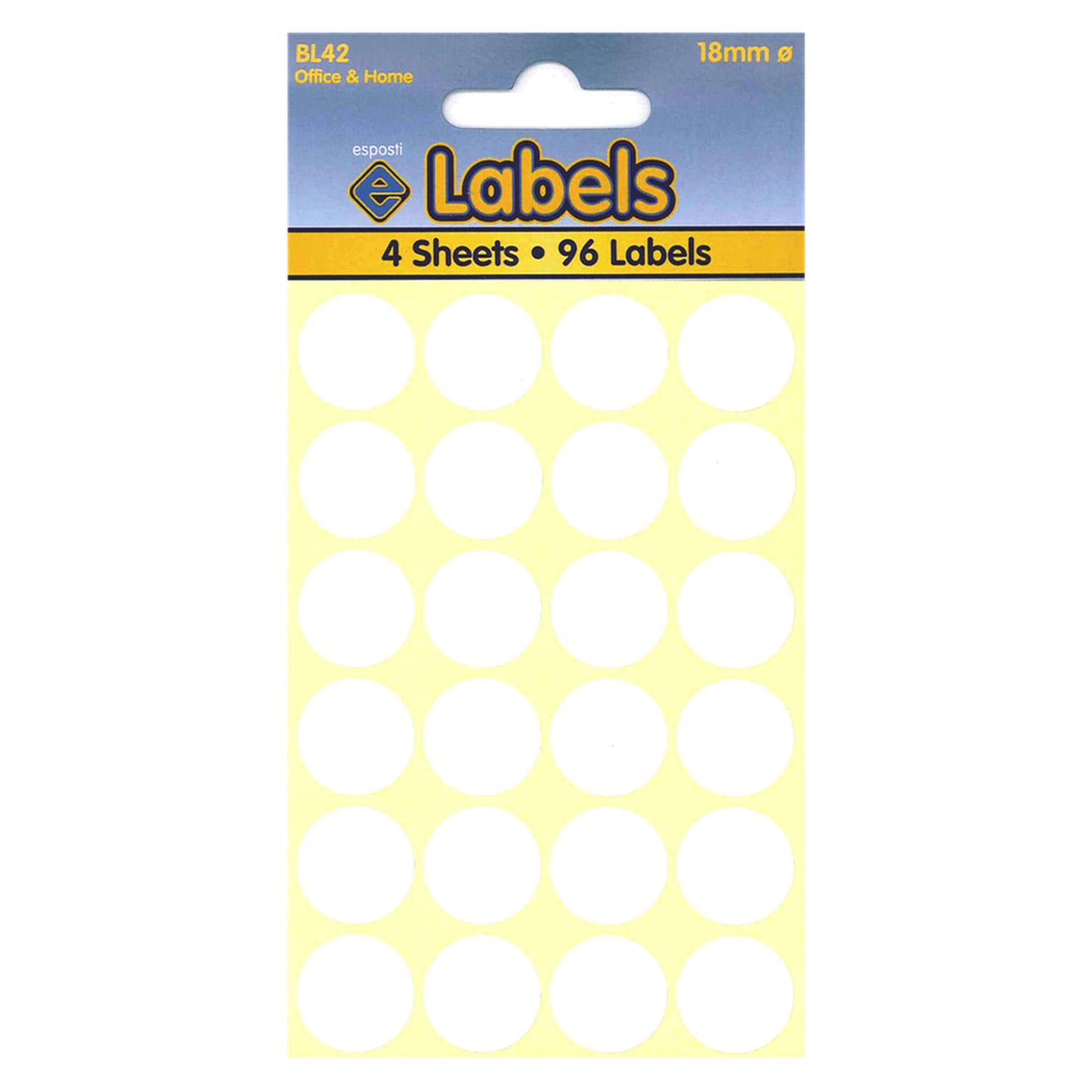 White Dots 18mm Stickers - BL42