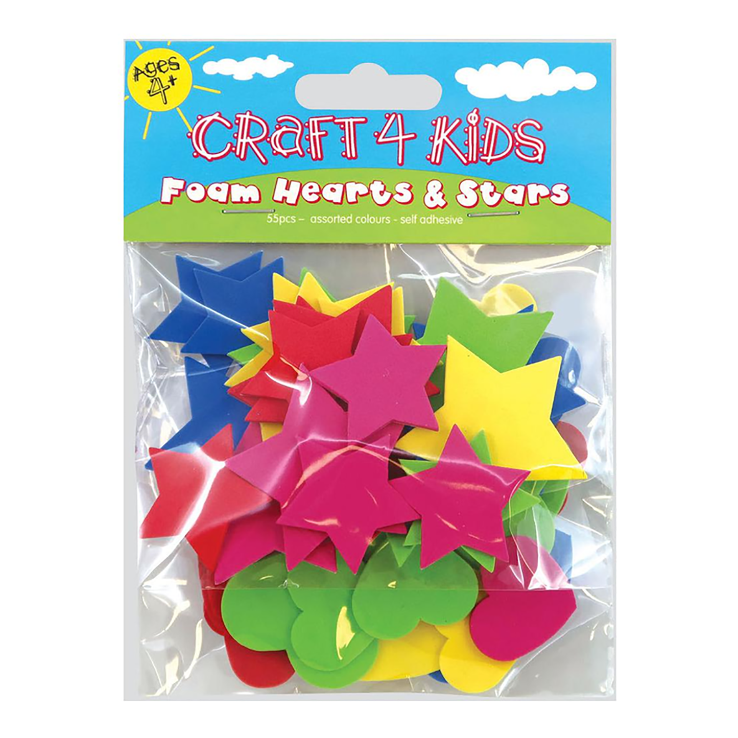 Foam Hearts Stars (55pc) - CK12