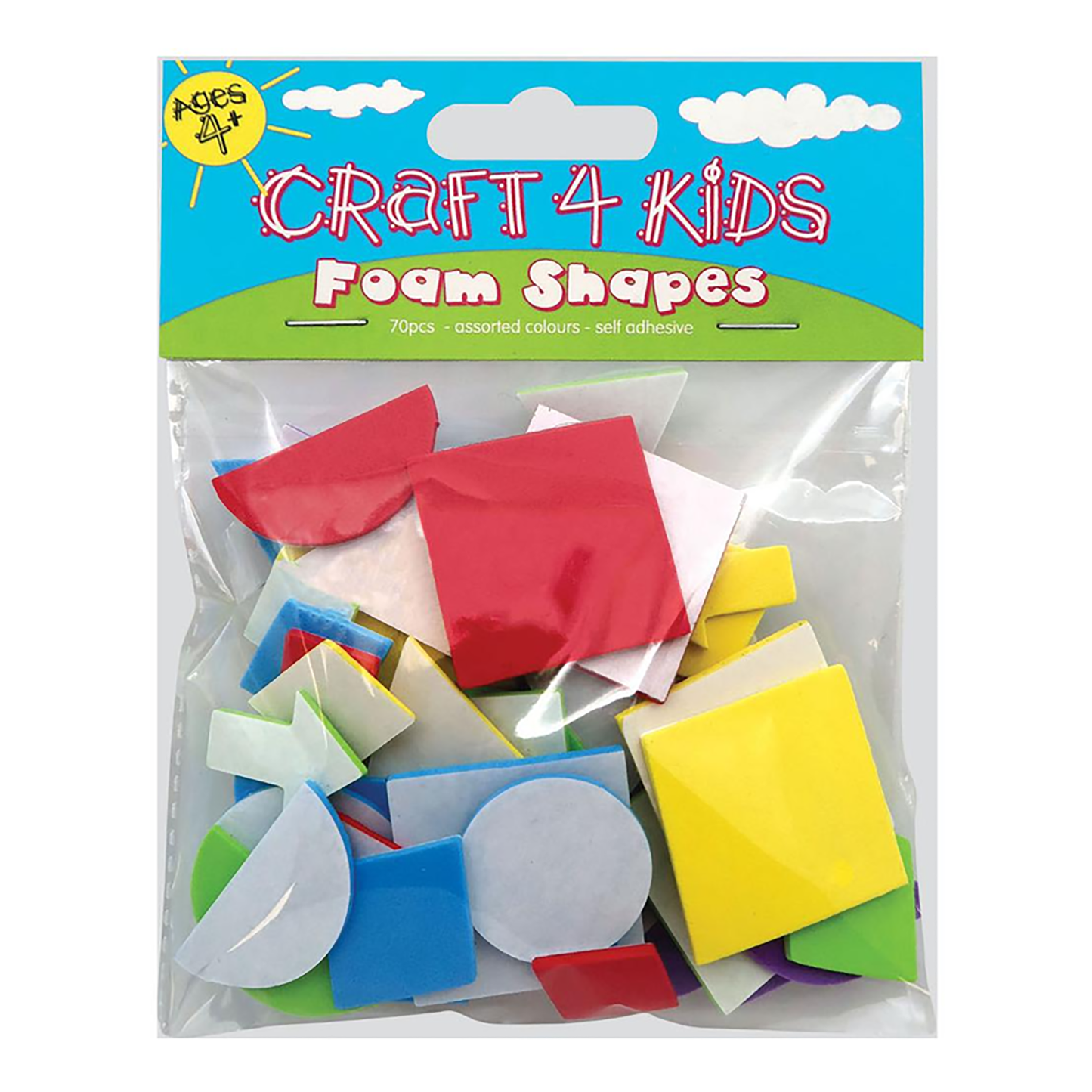 Foam Shapes Assorted (70pc) - CK13