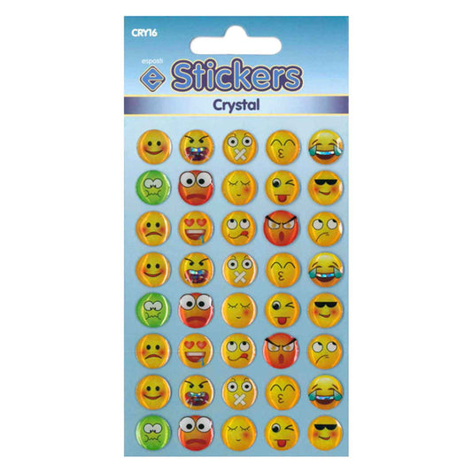 Crystal Emotions Smileys Stickers - CRY16
