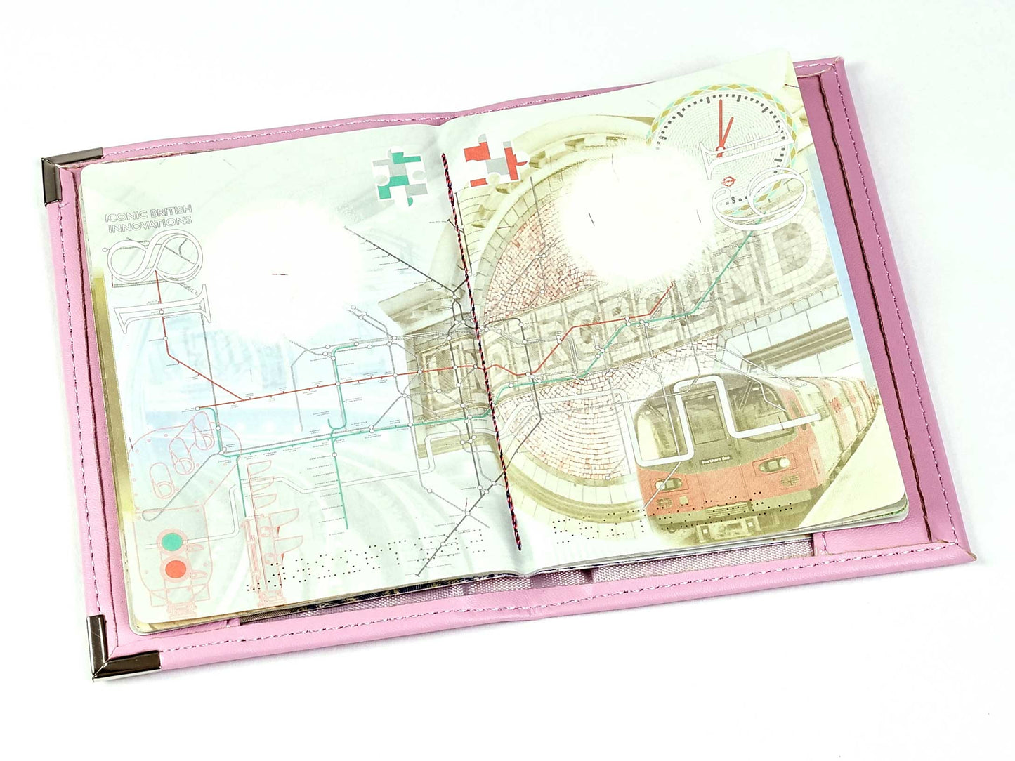 Passport Holder With Crest Pink - EL114P