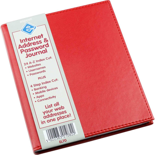 Internet Password Book Red - EL70R