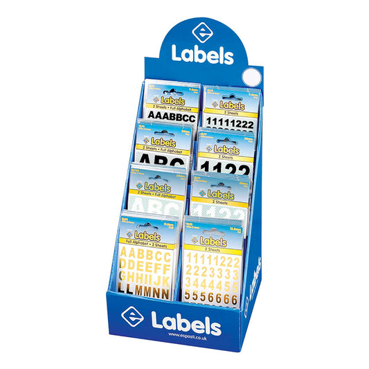 Letters & Numbers Display Stickers - ESCLUB2