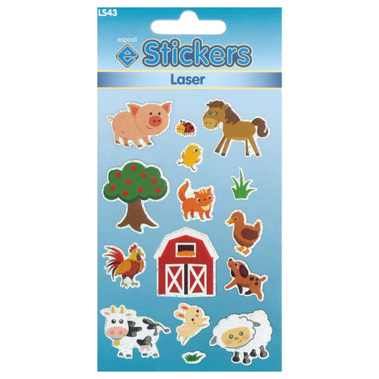 Laser Farm Animal Stickers - LS43