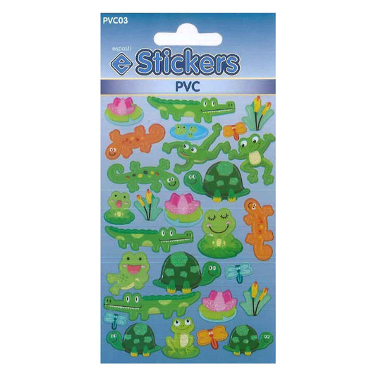 PVC Frogs & Reptiles Stickers - PVC03