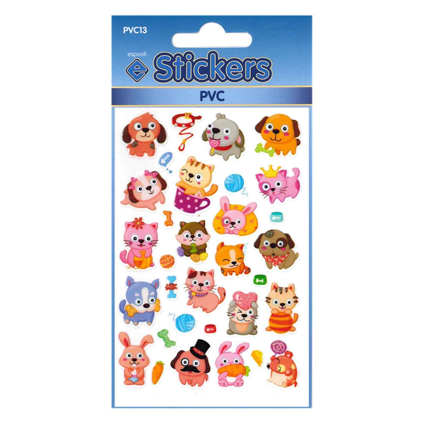 PVC Comic Cats & Dogs Stickers - PVC13