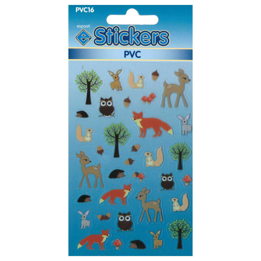 PVC Woodland Animals Stickers - PVC16