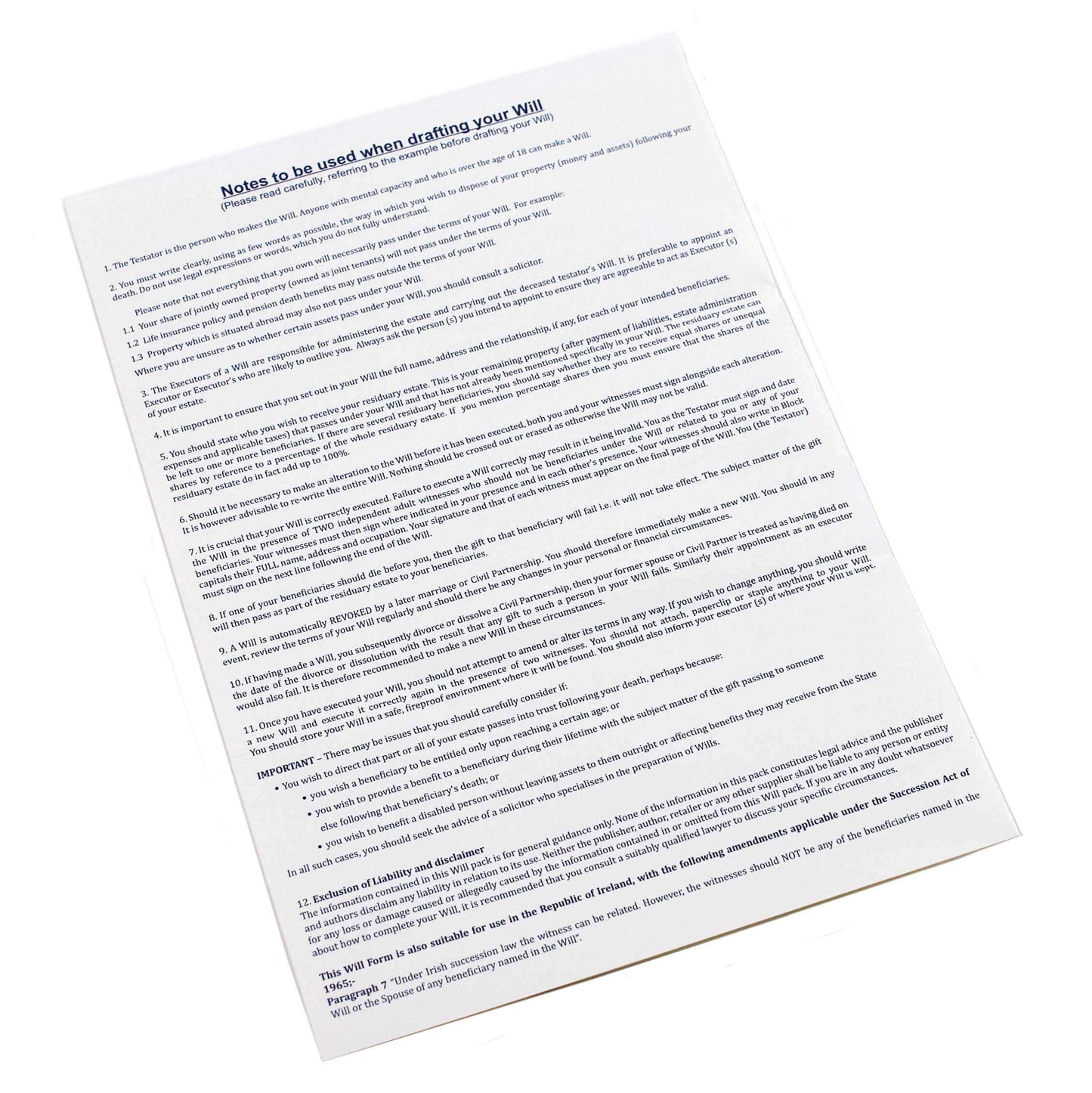 Last Will & Testament Will Forms - Revised Latest Edition-WFER-1