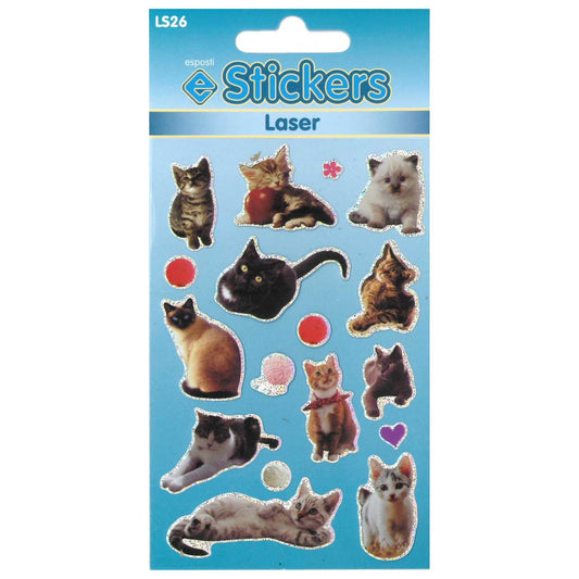Esposti Laser Cats & Kittens Stickers - LS26 - Pack of 10