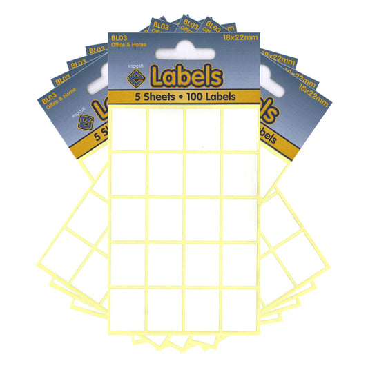 Adesivi White Label 18 X 22mm - BL03