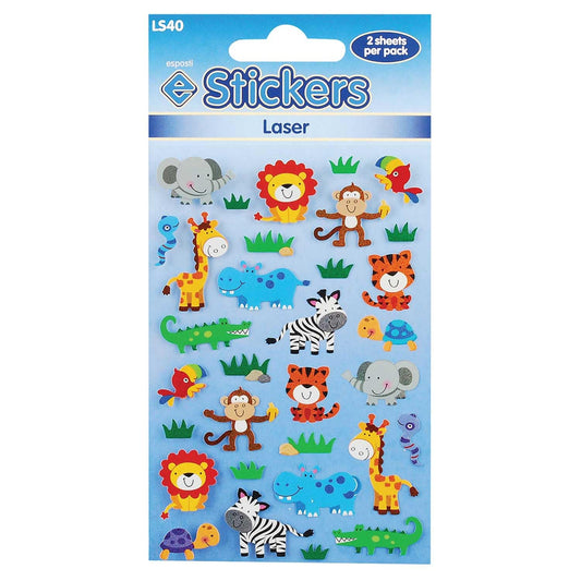 Esposti Laser Comic Animal Stickers - LS40 - Pack of 10