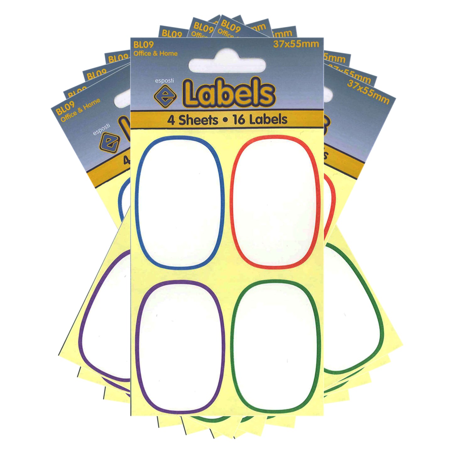 White Label 37 X 55mm Oval Stickers - BL09 1