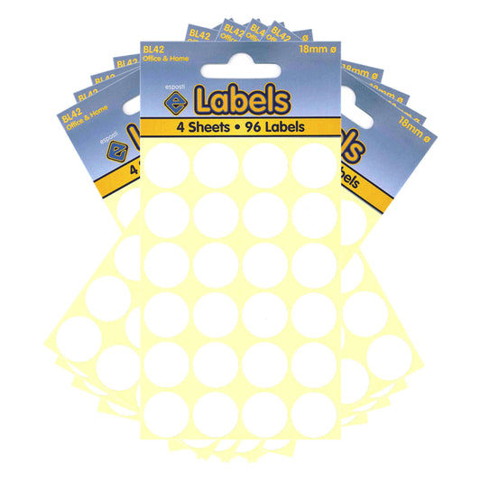 Adesivi a pois bianchi da 18 mm - BL42