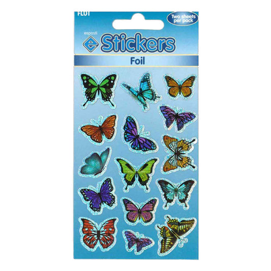 Esposti Foil Butterflies Stickers - FL01 - Pack of 10