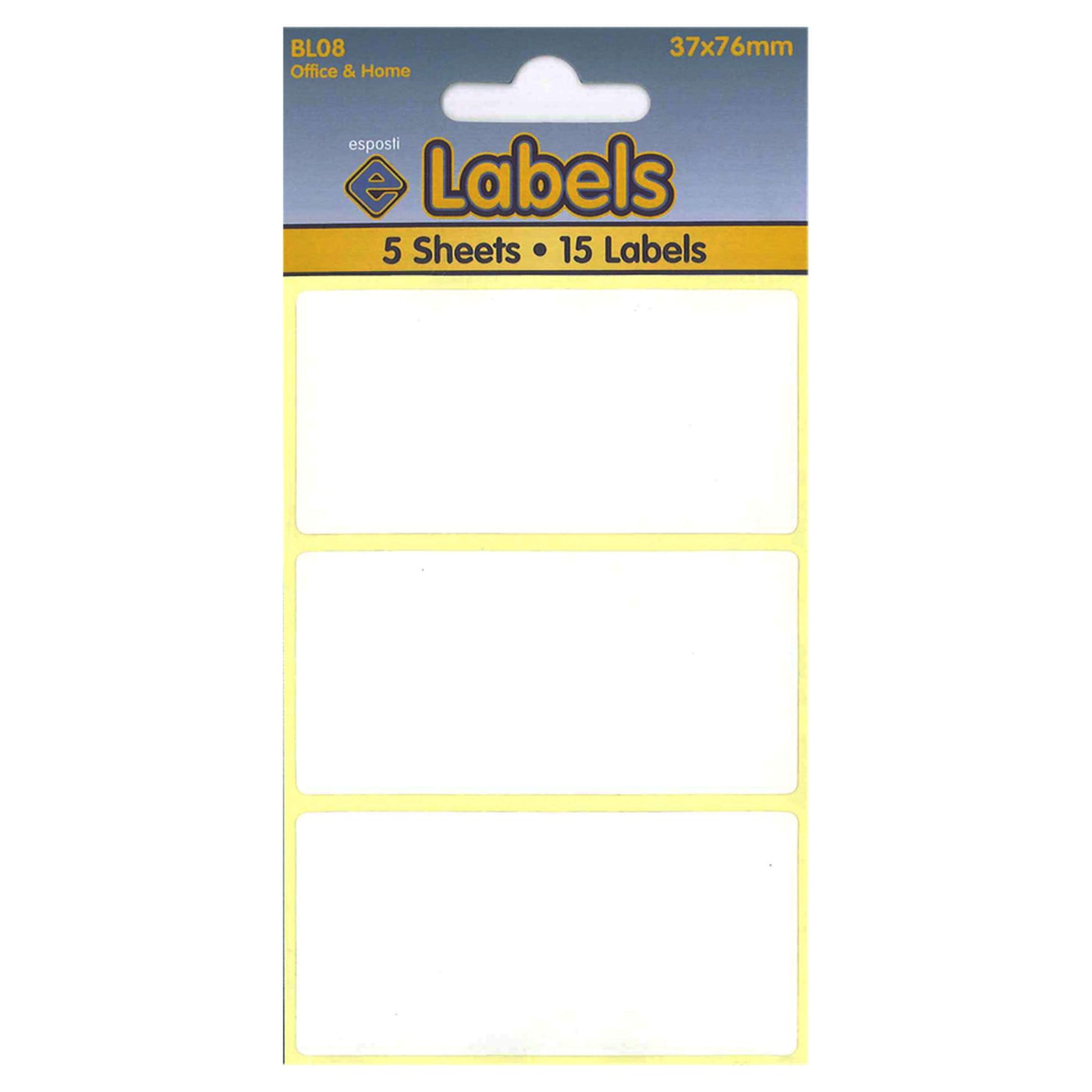 White Label 37 X 76mm Stickers - BL08