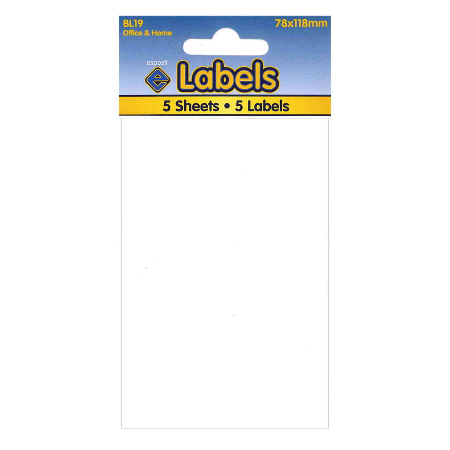 White Label 78 X 118mm Stickers - BL19