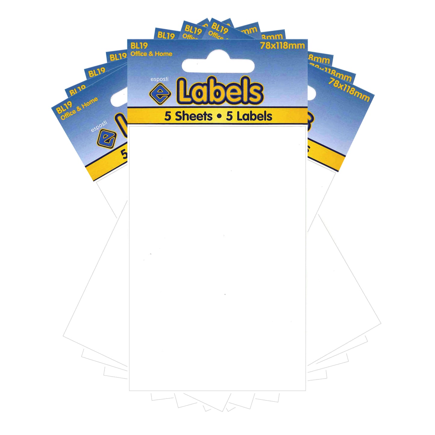 White Label 78 X 118mm Stickers - BL19