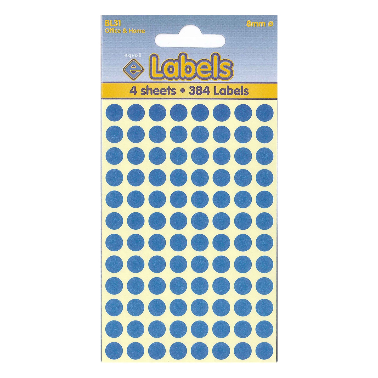 Adesivi a pois blu da 8 mm - BL31