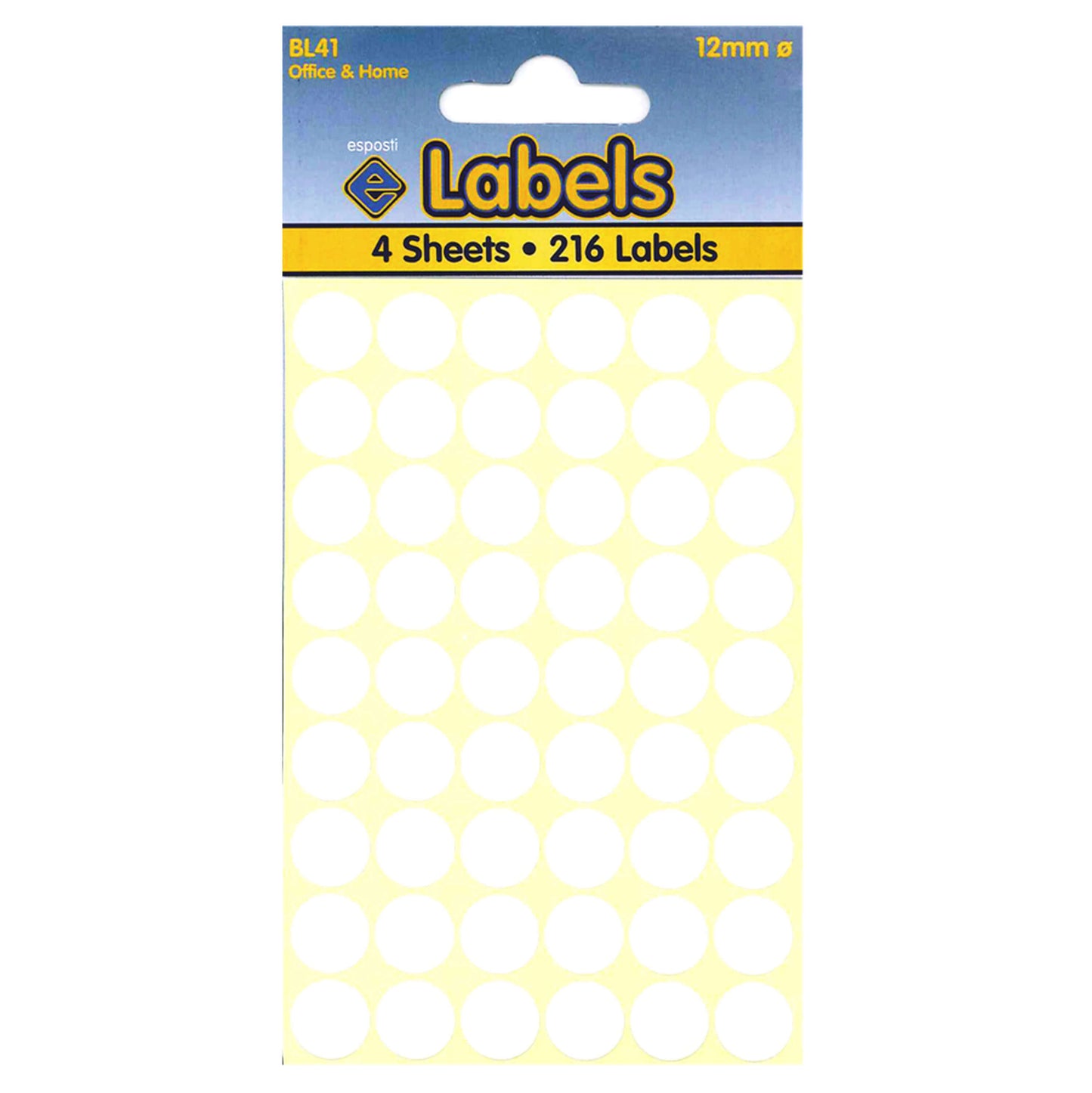 White Dots 12mm Stickers - BL41