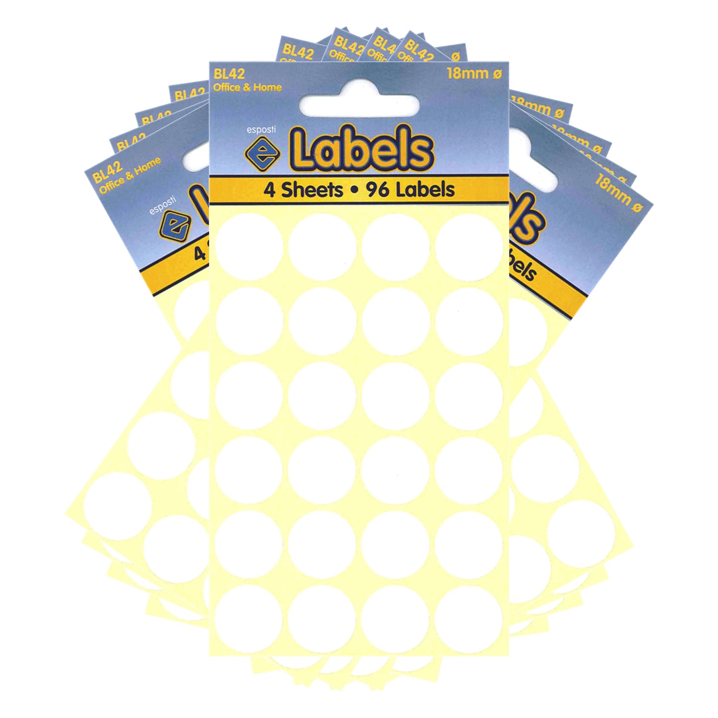 White Dots 18mm Stickers - BL42