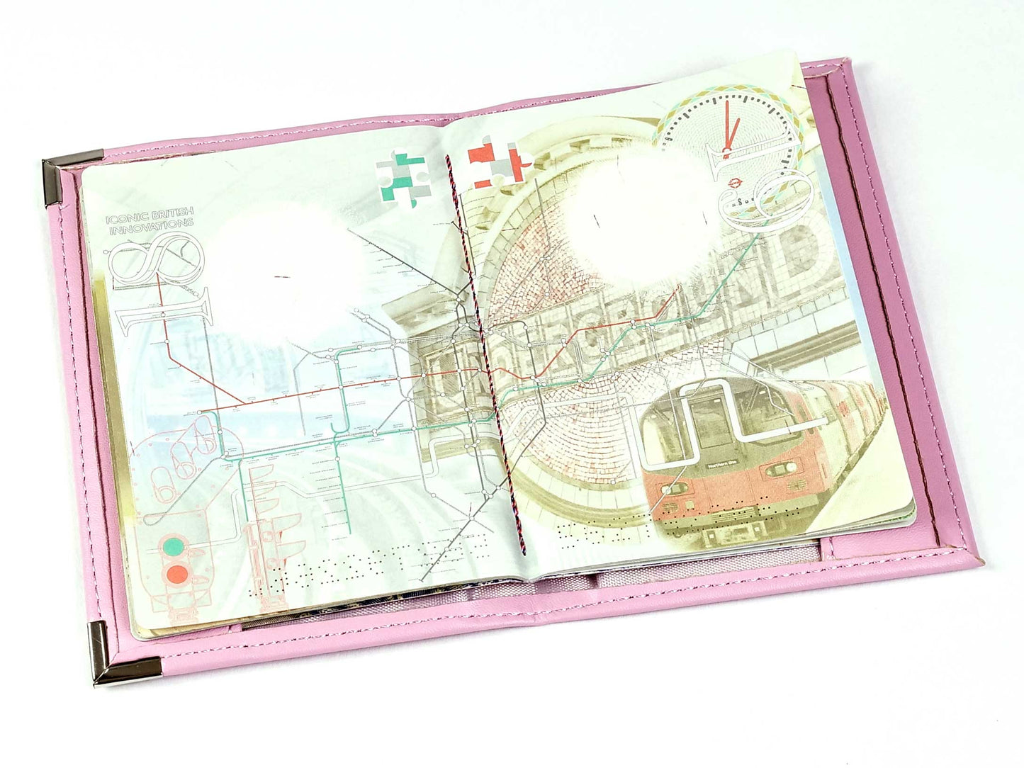 Portapassaporto con stemma rosa - EL114P