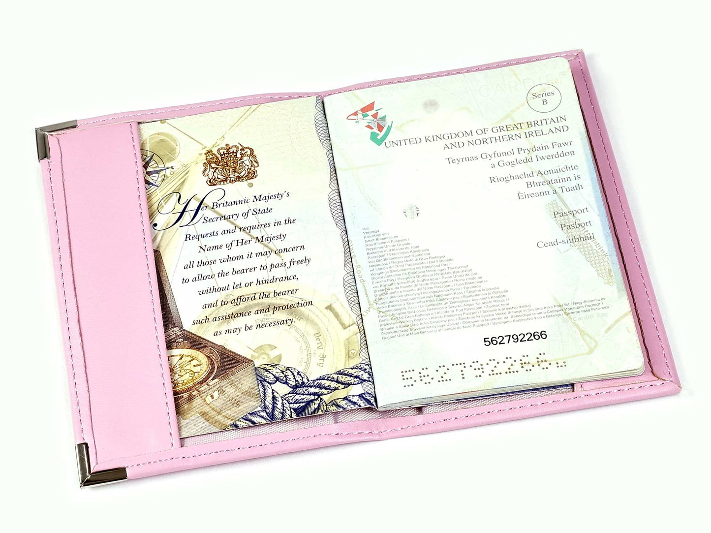 Portapassaporto con stemma rosa - EL114P
