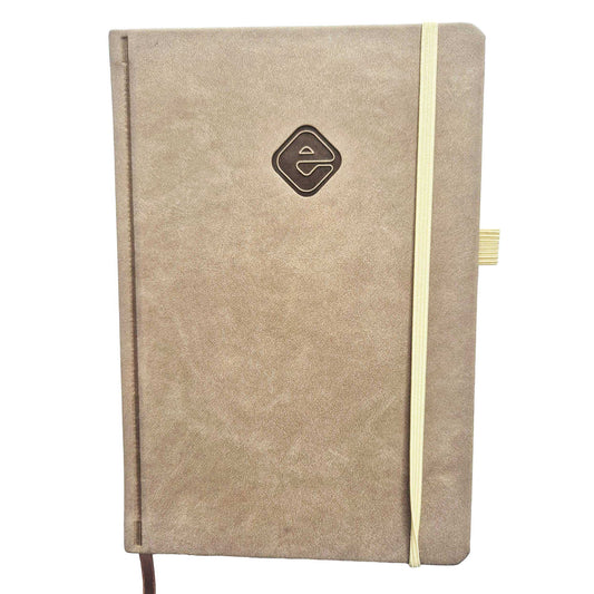 Esposti Address & Everyday Essentials Book A-Z Address Book with Website Password Records, Key Dates & Useful Information Sections, Faux Leather Cover, Elastic Closure, Pen Loop, 144 Pages, Taupe