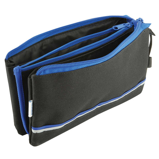 Astuccio portapenne triplo tascabile blu - EL225B