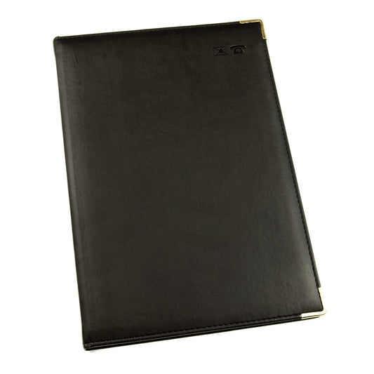 Address Book B5 Black Gold Corners - EL325