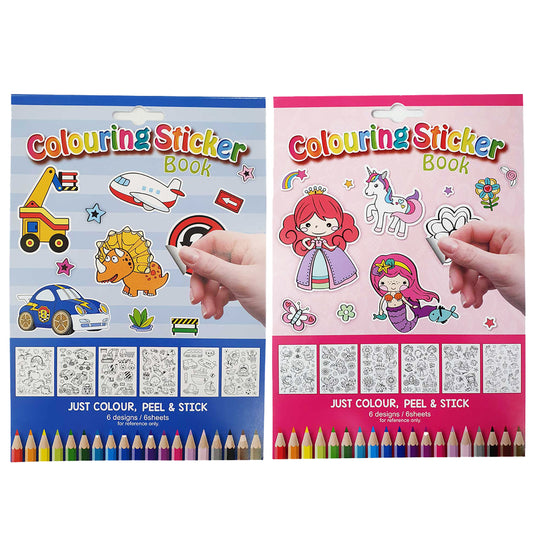 Colouring Sticker Book Assortment - EL5030