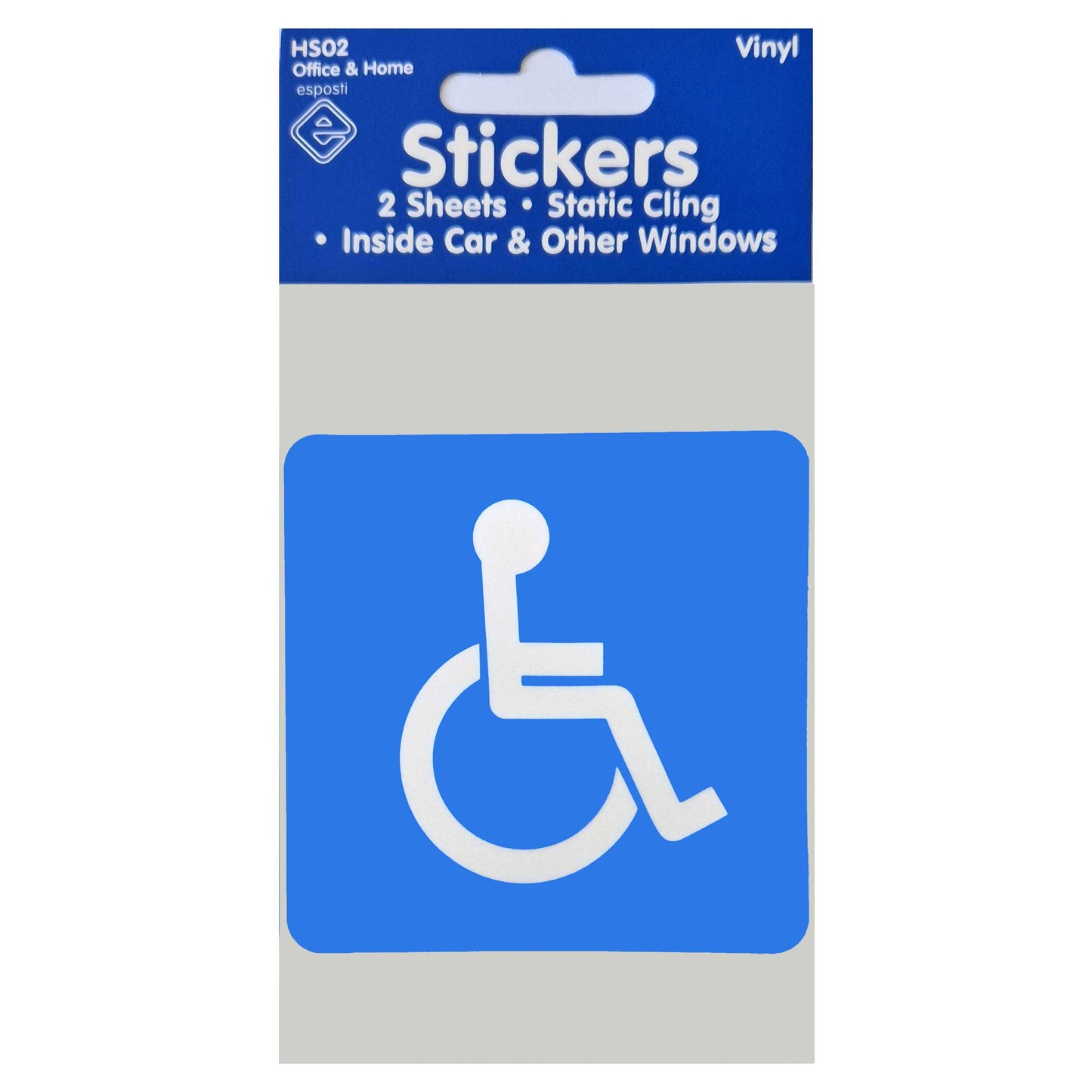 Disabled Car Sticker – Static Cling - Inside Window - HS02