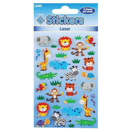 Laser Comic Animal Stickers - LS40