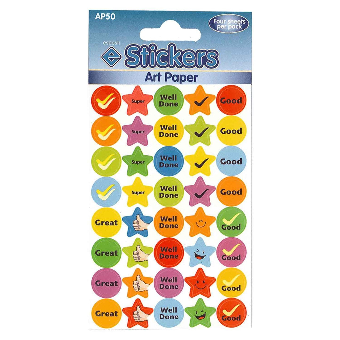 Esposti Paper Reward Novelty Stickers - Pack of 10 - AP50