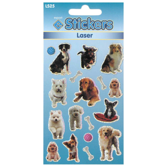 Esposti Laser Dogs & Puppies Stickers - LS25 - Pack of 10