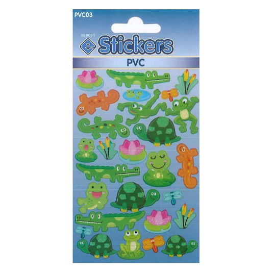 PVC Frogs & Reptiles Stickers - PVC03 1