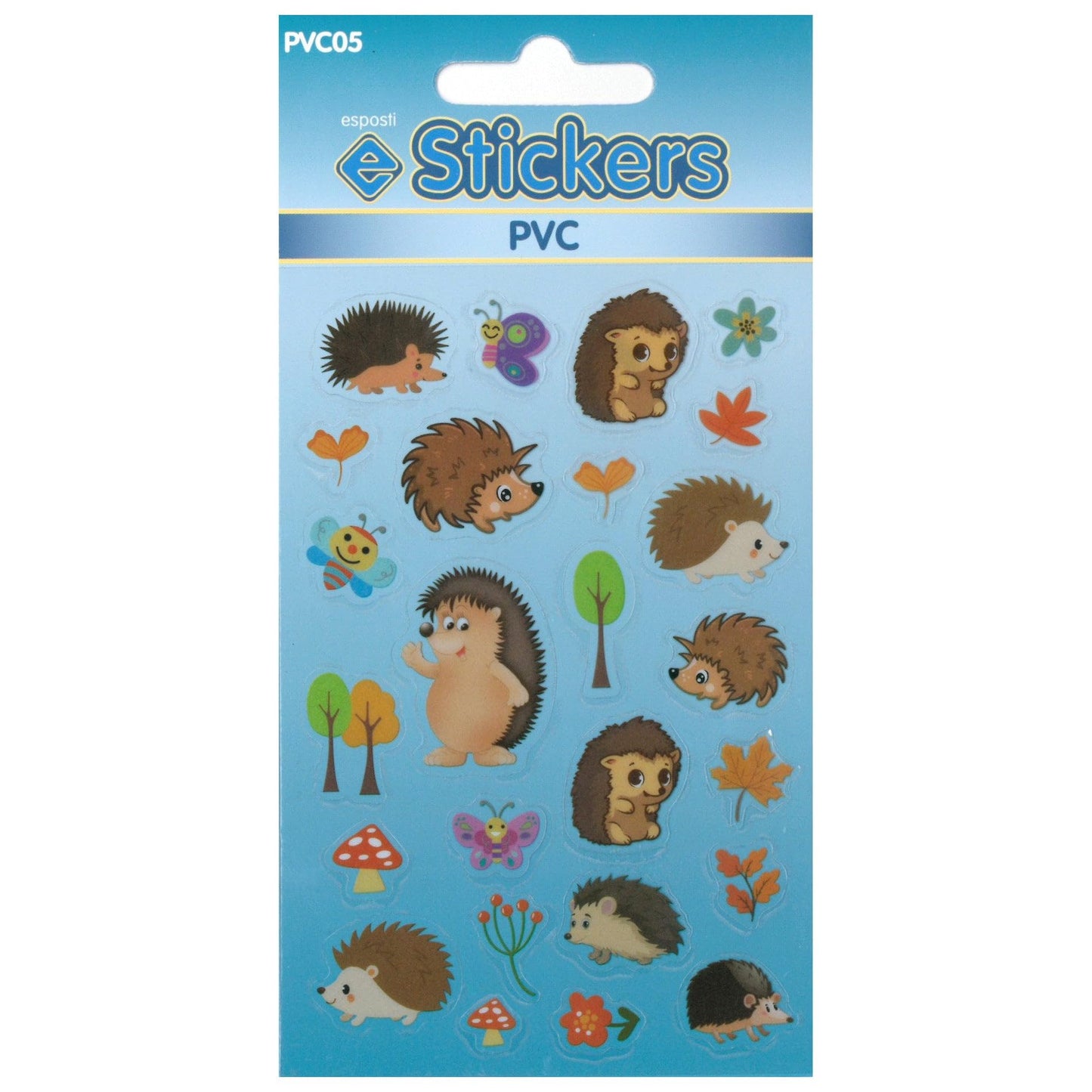 Esposti PVC Hedgehogs Stickers - PVC05 - Pack of 10